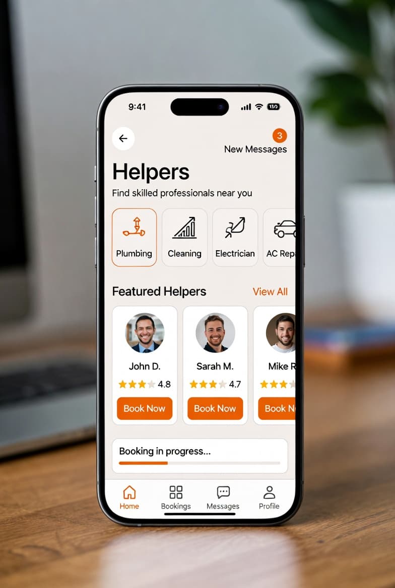 Helpers — Service Booking App — On-demand home services marketplace for Pakistan