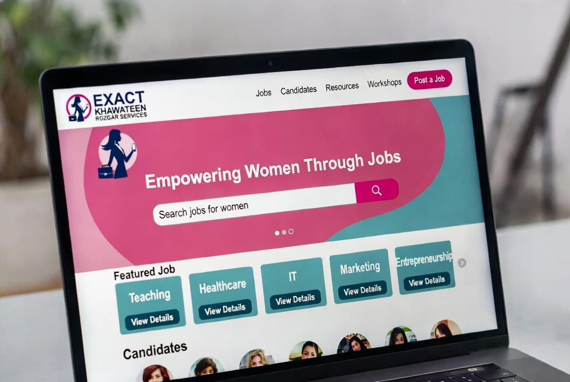 Khawateen Rozgar Services — Women's empowerment job portal for re-entering the workforce